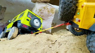 RC Suv Suzuki Jimny 3 Door Crash 💥 Rescue Team Toyota Land cruser Lc amp Land Rover Defender  RC7010 [upl. by Bernadina]