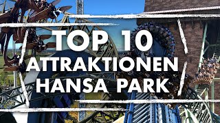 TOP 10 Fahrgeschäfte im Hansa Park 2024 [upl. by Naicul]