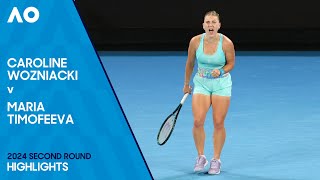 Caroline Wozniacki v Maria Timofeeva Highlights  Australian Open 2024 Second Round [upl. by Etem]