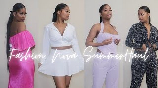 FASHION NOVA CLOTHING HAUL SUMMER 2024 BADDIE MATCHING SETS TWO PIECE [upl. by Kanter]