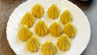 Only 2 Ingredients Modak Recipe  No Mawa No Milk Powder  Mawa Modak Recipe [upl. by Vachill]