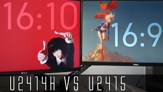 1610 vs 169 Aspect Ratio  DELL U2415 vs U2414H Monitor Comparison [upl. by Gallager]