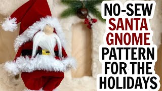 DIY Santa Gnome Pattern  DIY Christmas Gnome  Cone Gnomes DIY  Gnome Tutorial  DIY Gnome [upl. by Ahsima297]