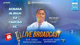 PROPHET AYODELE DANIEL BMIMC IKEJI ARAKEJI CAMP COORDINATOR RADIO LIVE BROADCAST [upl. by Idzik]