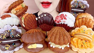 ASMR 크림가득 마들롱☁️ 조개롱 먹방 CREAM MADELEINE MACARONS MUKBANG eating sounds [upl. by Carmen]