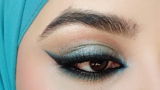 Blue Glitter Smokey Eye Makeup Tutorial  StepbyStep Guide for Beginners [upl. by Gallard]