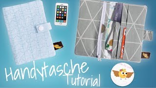 Handytasche nähen für Anfänger ❤︎ Tutorial  Made by Cataffo [upl. by Aevin227]