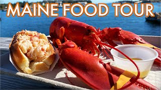 Maine Food Tour  We Search for the Best Lobster Rolls in Maine [upl. by Schwitzer207]