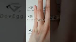 Doveggs full enternity vintage moissanite wedding band [upl. by Lebana936]