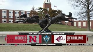 2023 NCAA FCS Championship First Round  Nicholls vs Southern Illinois [upl. by Fonzie]