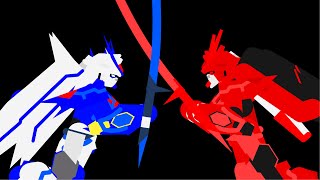 RE HypErSonic Gundam vs RE Kaito Akagi Gundam HypErSHIN [upl. by Deanna]