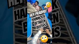 Hammock between berths Train Hammock Berth shorts hammock train heyprabhu [upl. by Ttocs178]