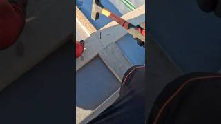 Putting roof battens roof framing construction nailing [upl. by Nennek]