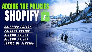 How to add policy pages in shopify website [upl. by Odell]