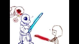 Undertale comic  Sans x Frisk with playing [upl. by Autum]