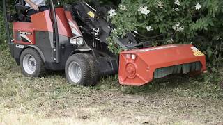 Mini Teleskop Radlader mit Mulcher  avec débroussailleuse hydraulique [upl. by Tiffie]