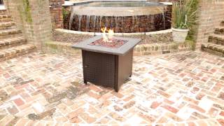 WICKER PROPANE FIREPIT SKU 13911  Plow amp Hearth [upl. by Ayahsey169]