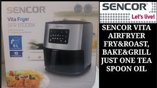 Best AirfryerSencor vita Airfryer SFR 6100BK [upl. by Daniala537]