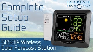 S85814 Wireless Color Weather Station Complete Setup Guide [upl. by Wylen84]