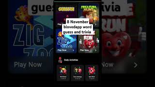 8 Nov Blove Dapp Daily word Guess Today Blove Dapp Daily word ampTrivia Challenge blove dapp Daily [upl. by Billye852]