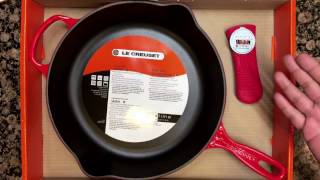 Le Creuset cast iron skillet unboxing [upl. by Kim]