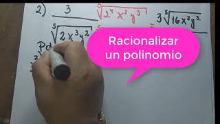 Racionalización de monomios y polinomios 4to Secundaria [upl. by Nimaynib]