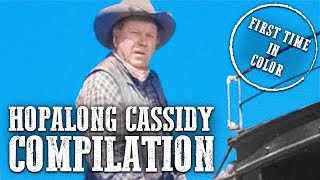 Hopalong Cassidy Compilation  COLORIZED  Cowboys  Old Western Series [upl. by Lativa]