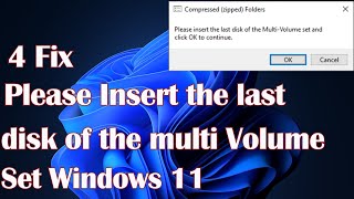 Please insert the last disk of the multi volume set Windows 11  4 Fix [upl. by Shelbi]