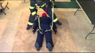 Single Firefighter Hasty Harness for Victim Rescue [upl. by Noryahs]