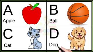 A for apple B for ball C for cat  abcd  English Alphabets  abcd for toddlers  abcd for kids [upl. by Riatsila340]