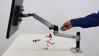 Ergotron LX Monitor Arm Adjustments [upl. by Kanor]