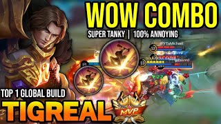 TIGREAL BEST BUILD 2023  BUILD TOP 1 GLOBAL TIGREAL GAMEPLAY  MOBILE LEGENDS✓ [upl. by Ranita404]