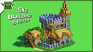 Minecraft  How to Build a Large and Complex Fortified House EASY 5x5 System [upl. by Itaws]