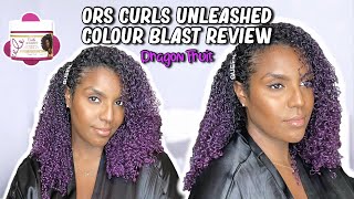 ORS CURLS UNLEASHED COLOR BLAST DRAGON FRUIT REVIEW  Hair Wax On Natural Hair [upl. by Bor]