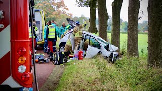 Ernstig ongeval in Beuningen ￼￼ traumahelikopter ingezet [upl. by Laise]