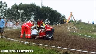 Motocross UnfallSturzAccident  ADAC MX Masters Aichwald 2012 HD [upl. by Reld]