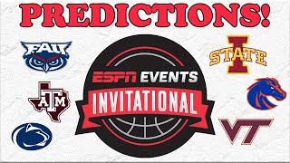 ESPN Invitational Tournament Predictions [upl. by Phares]