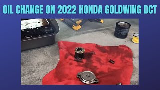 OIL CHANGE ON 2022 HONDA GOLDWING DCT [upl. by Ramraj]