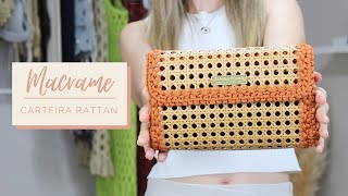 Como fazer uma carteira em macrame Carteira Rattan [upl. by Davida743]