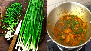 ताज़ा हरे प्याज़ की लाजवाब सब्जी  सर्दियों की खास हरी चटपटी सब्जी  Tasty green onion recipe [upl. by Corb204]