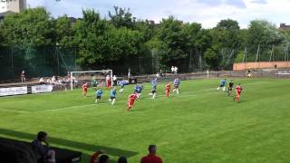 Pollok FC v Ards Rangers  Free kick hits crossbar [upl. by Hackett]