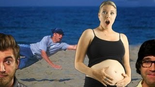 Pregnant Woman Tackled on Beach [upl. by Martino]