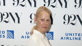 Pamela Anderson Went MakeupFree With Her GoTo Winter White Outfit Formula [upl. by Sheffield]