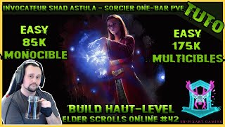 tuto fr Elder Scrolls Online  Build Sorcier magicka one bar pve 2023 [upl. by Aitropal872]