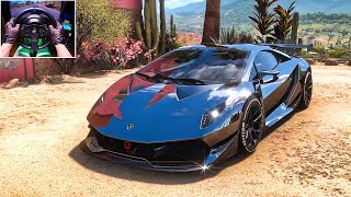 Lamborghini Sesto Elemento  Forza Horizon 5  Steering Wheel Gameplay [upl. by Erdna]