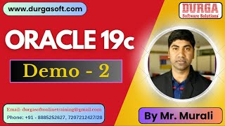 ORACLE 19c tutorials  Demo  2  by Mr Murali On 30092024 6PM IST [upl. by Maxine]