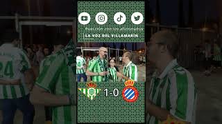 Betis 10 espanyol  quotLo importante son los 3 puntosquot [upl. by Deacon268]