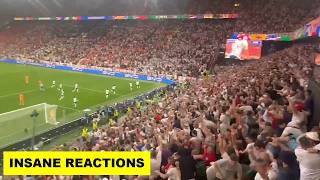 England Insane Fan Reactions to Watkins 21 Goal vs Netherlands [upl. by Inimak]