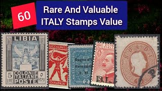 60 Rare and Valuable Italian Stamps Value [upl. by Ahsenal]