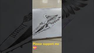 Art shoes with pencil sketch [upl. by Creight]